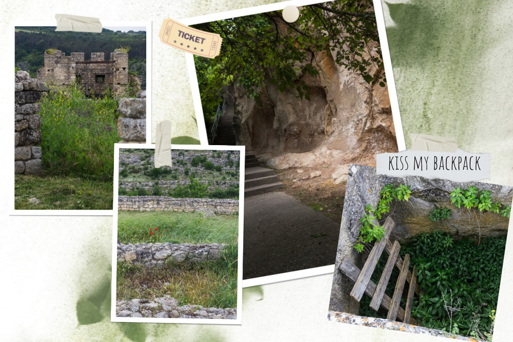 Photo collage of walking through the fortress