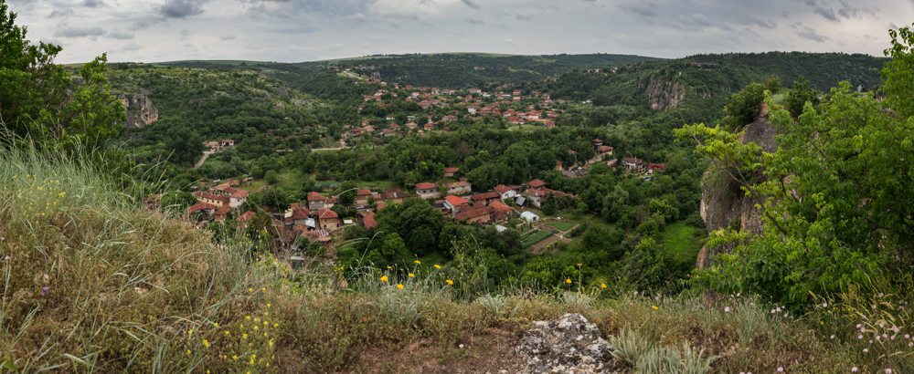 Panorama from the fortress looking towards the village