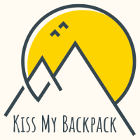 The logo of Kiss My Backpack