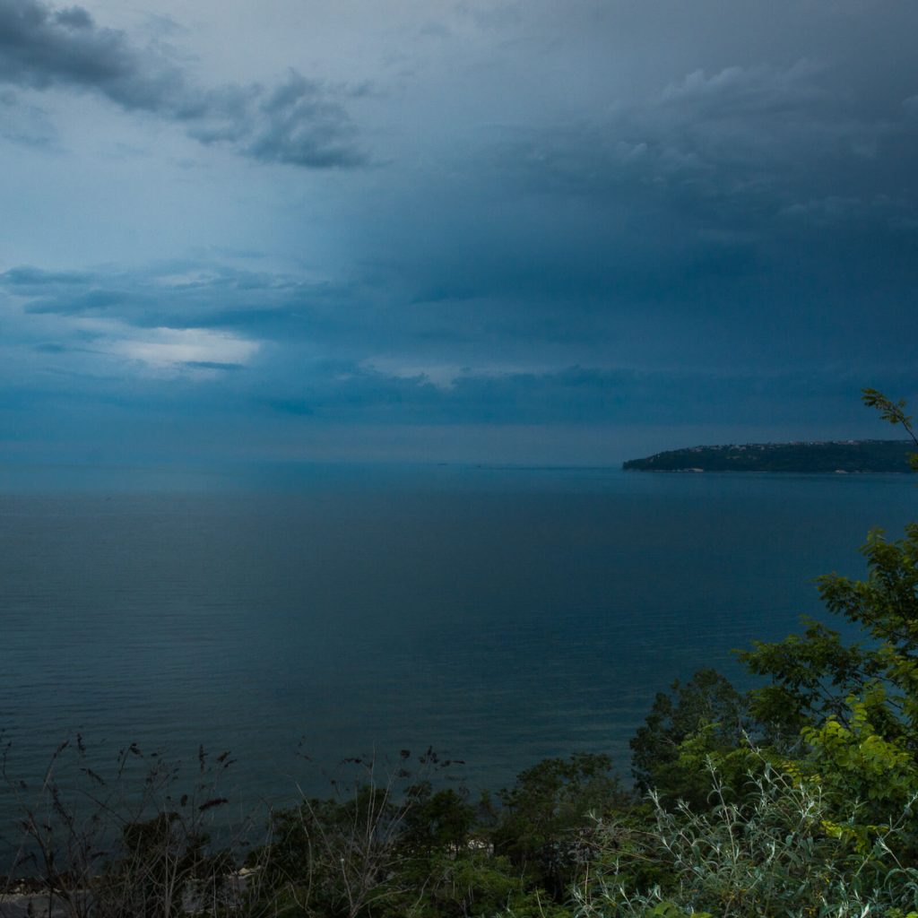 A sunset after stormy weather in Varna, Bulgaria