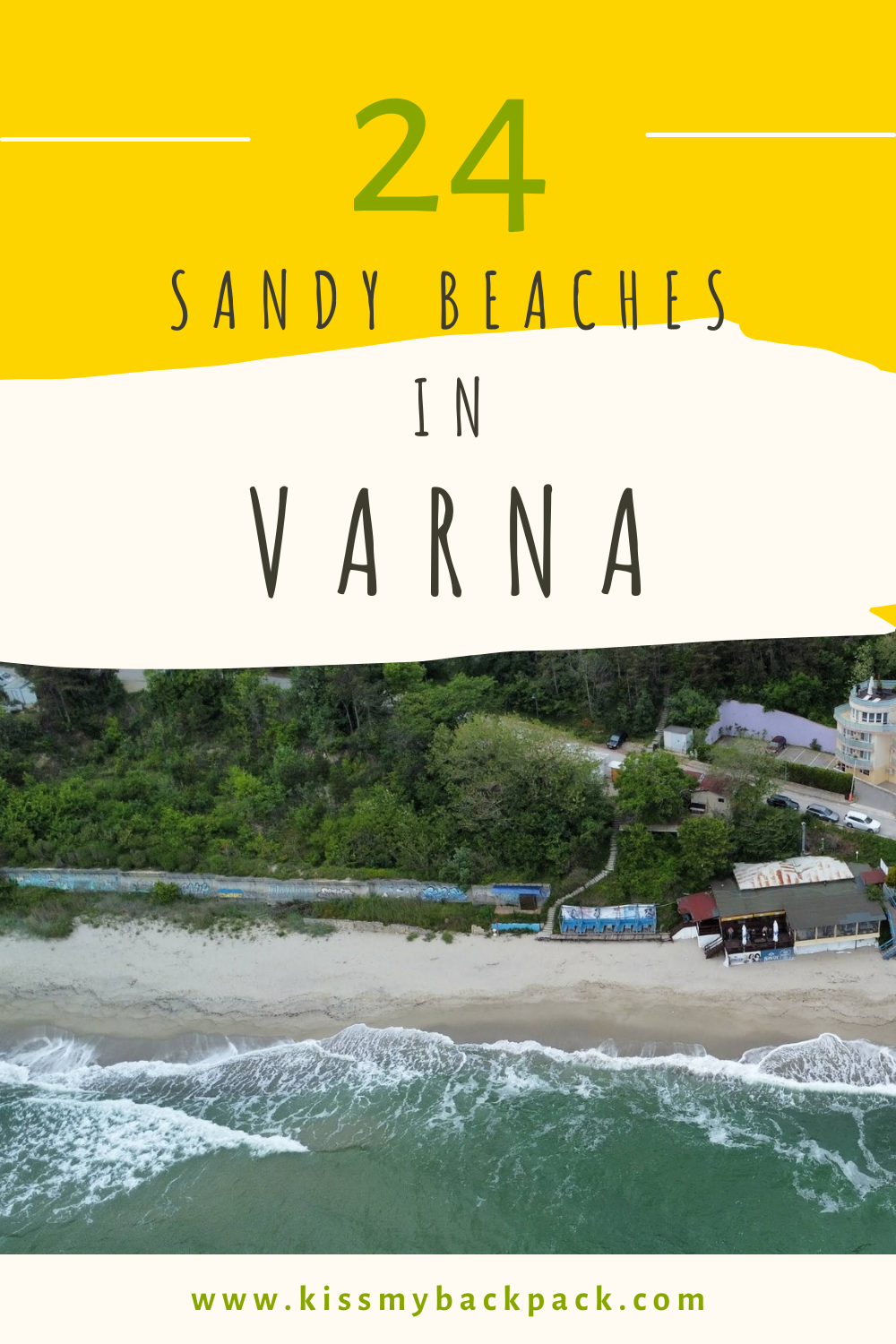 Pinterest collage for 24 Sandy Beaches in Varna