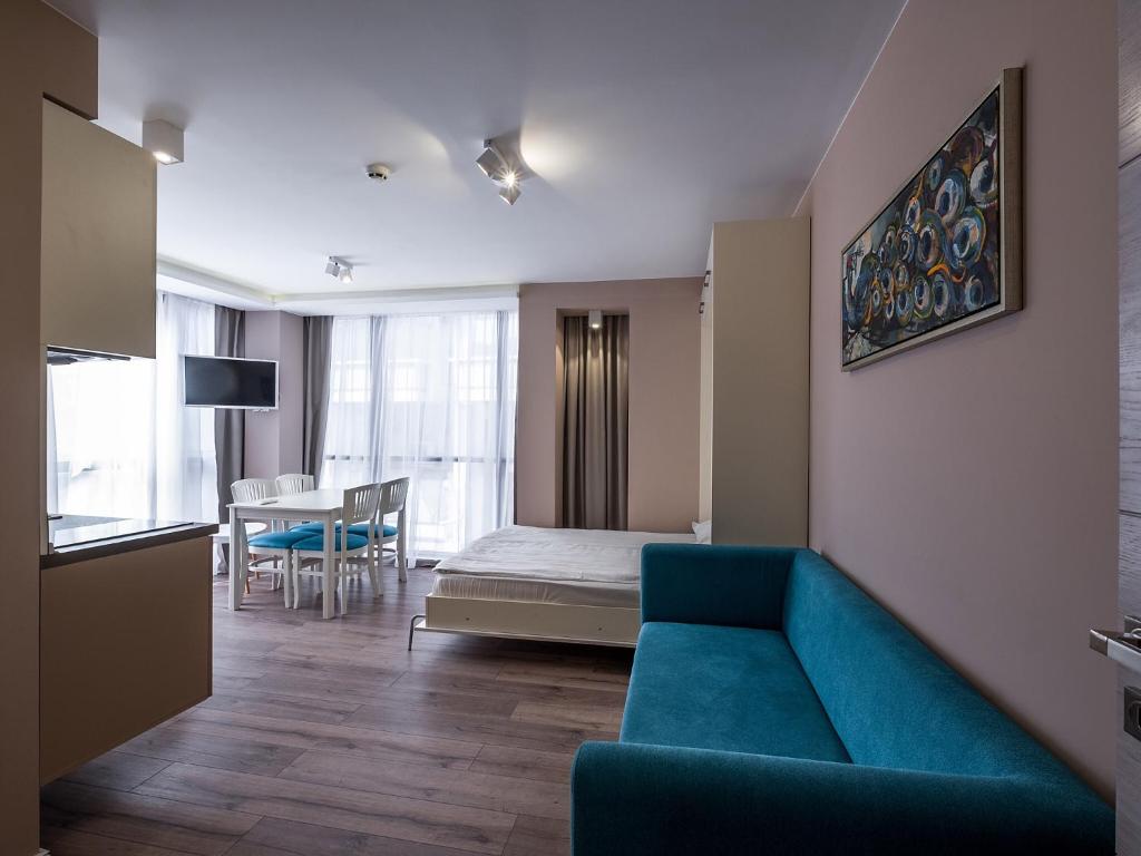 A room in Caro Apartments & Rooms - Best hotel for digital nomads in Varna - leading to an affiliate link in booking.com