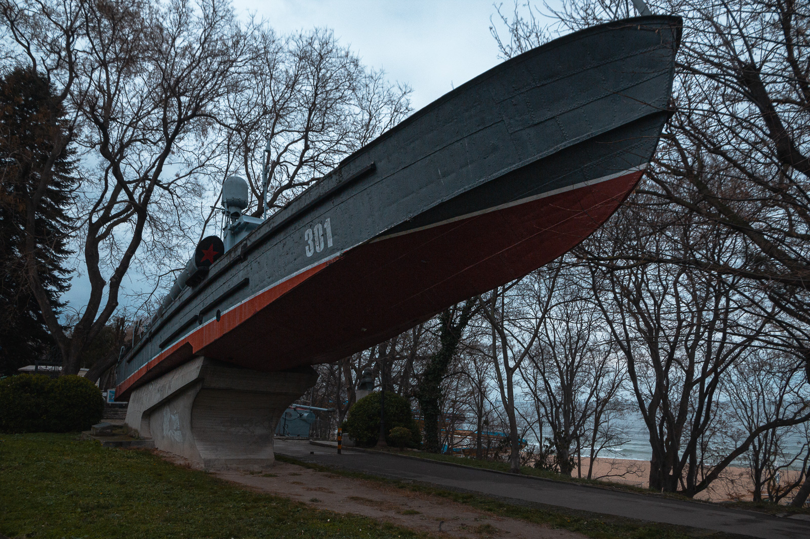 A ship from the naval museum in Varna