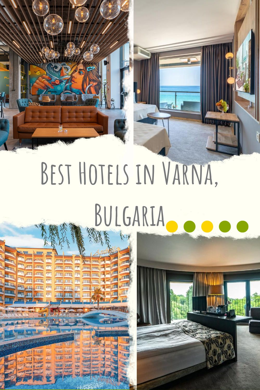 Pinterest pin collage for best hotels in Varna