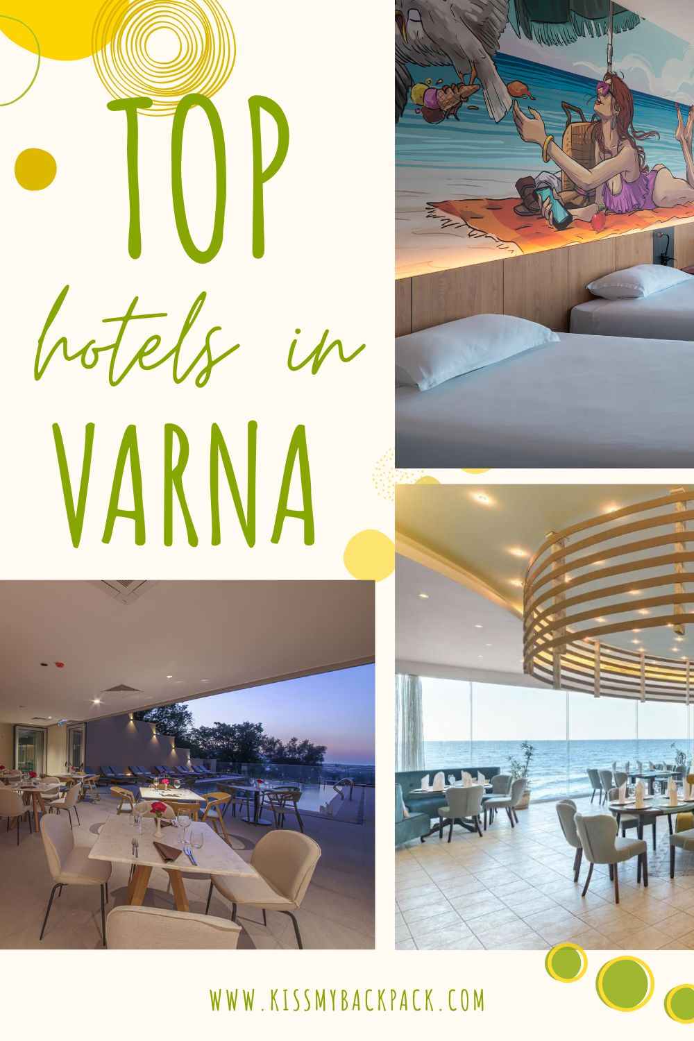 Pinterest pin collage for best hotels in Varna