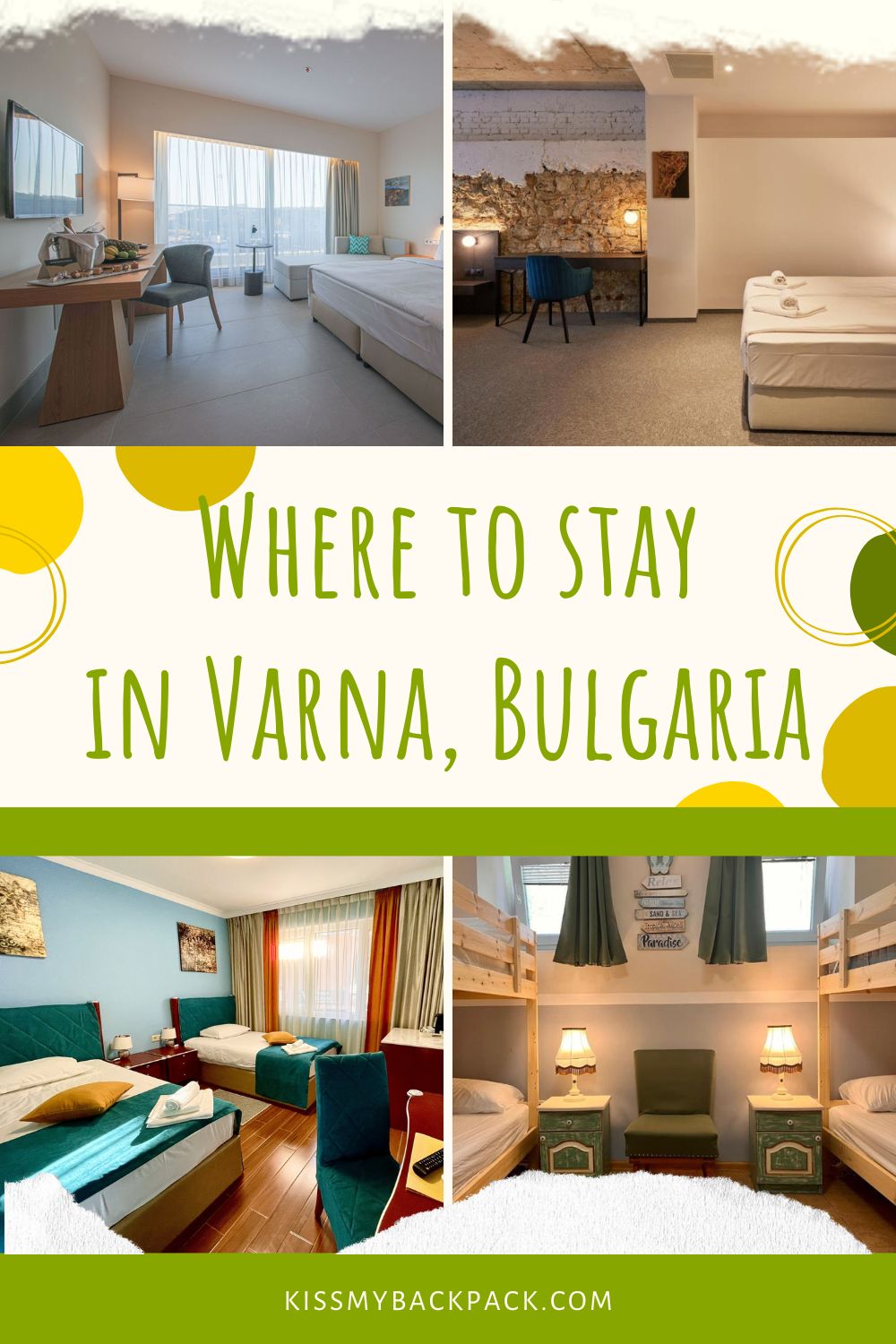 Pinterest pin collage for best hotels in Varna
