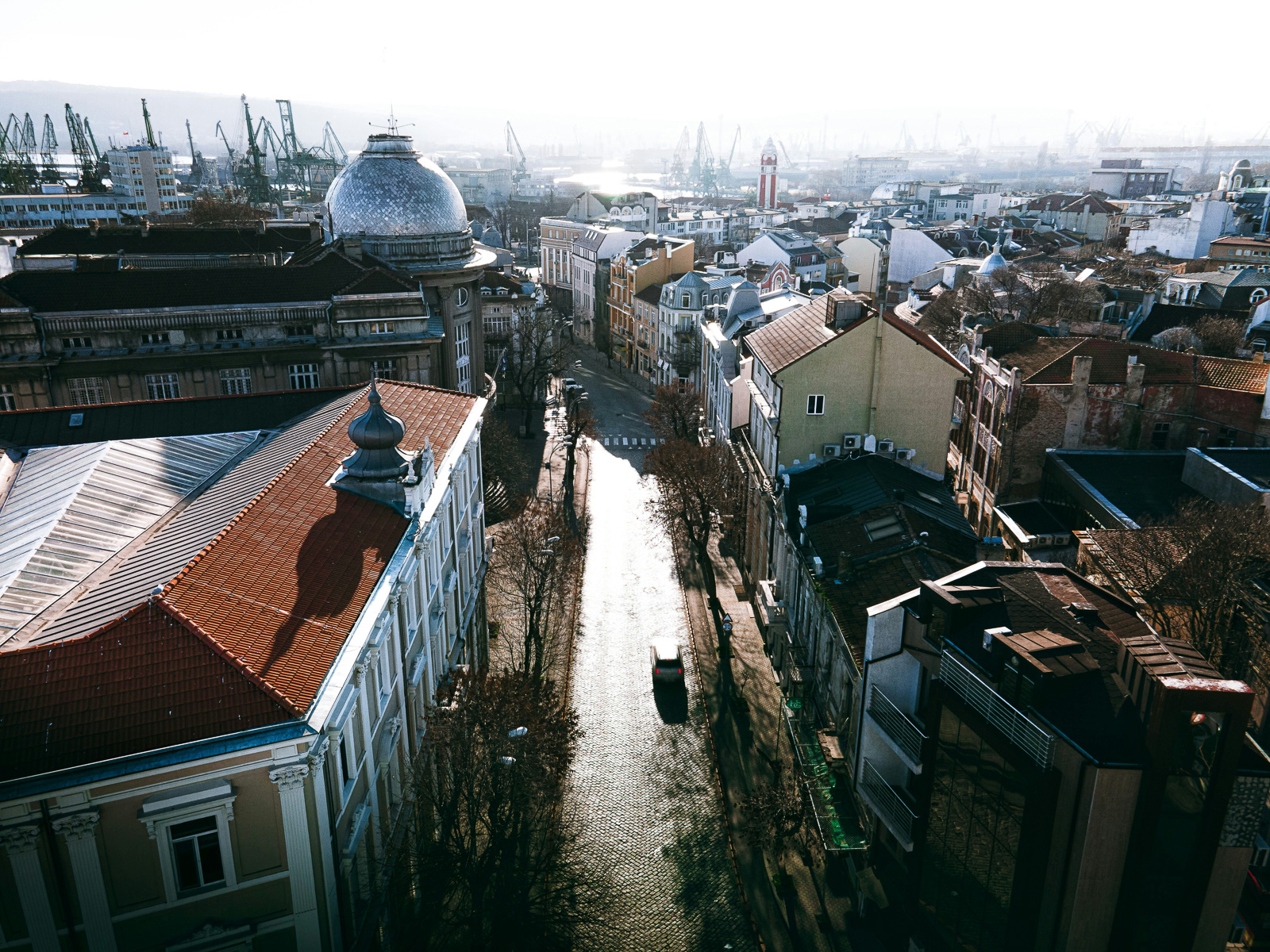 Talyana creative district from a drone