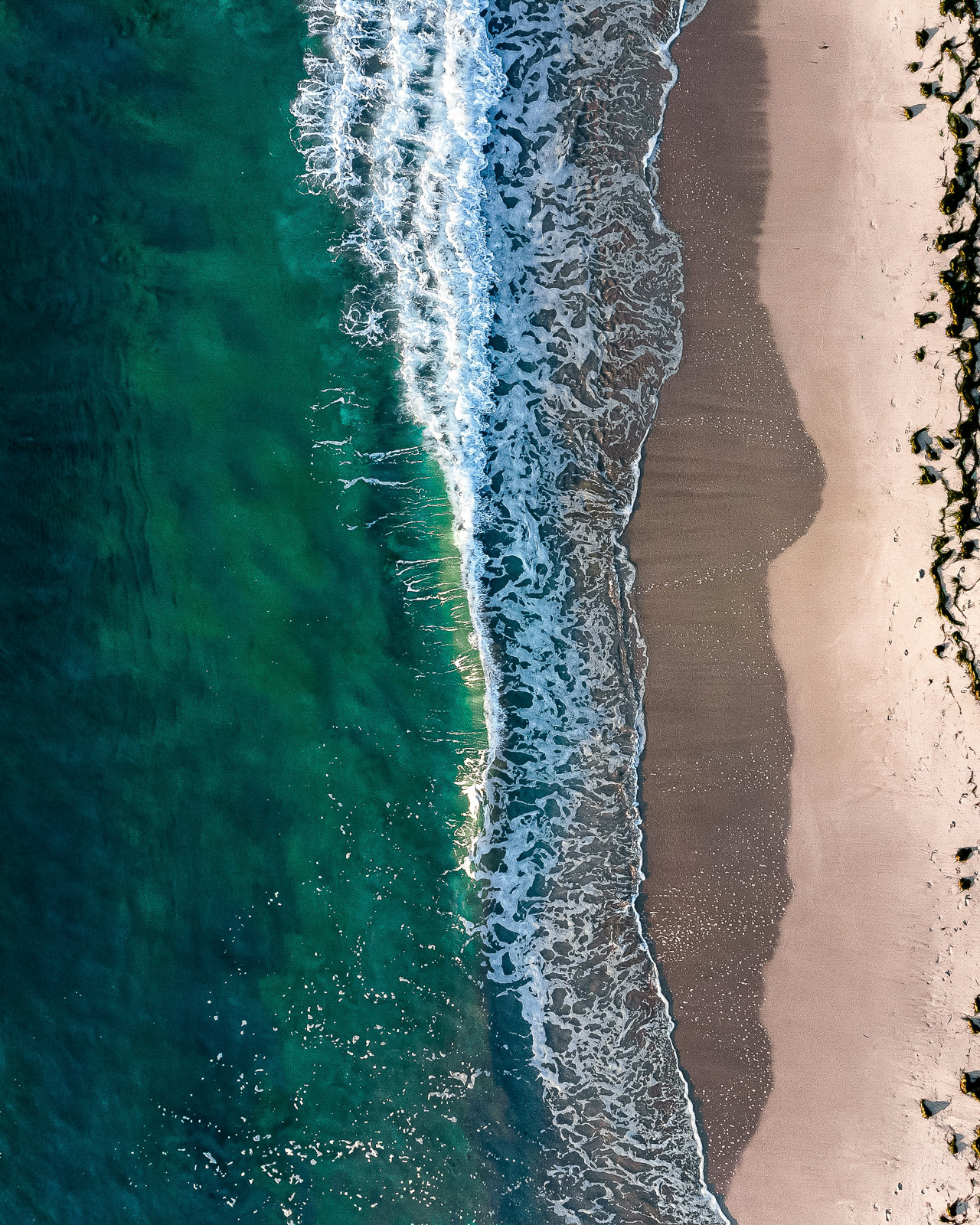 Beach in Burgas photographed from a drone