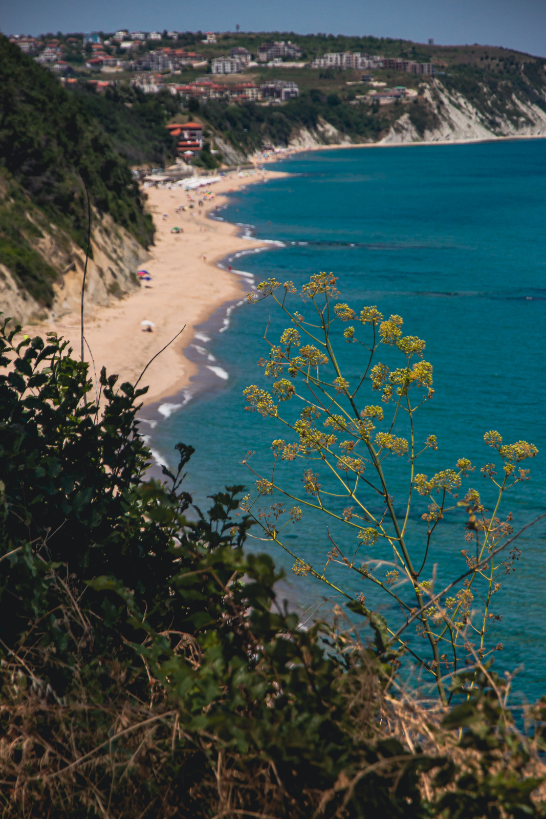 Byala beach and the white cliffs