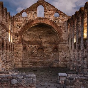 The ruins of the ancient St. Sophia church in Old Nessebar