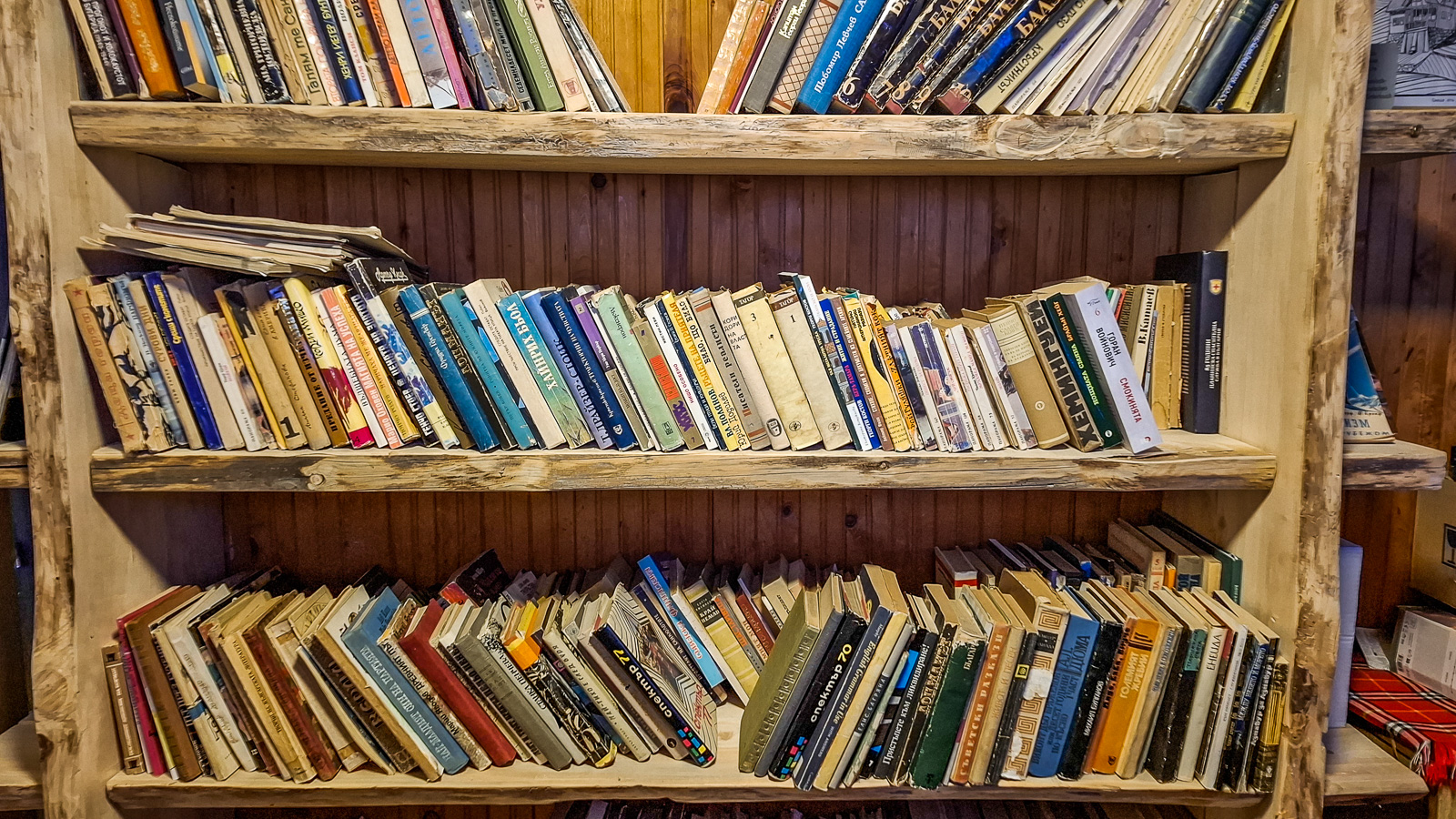 Books on a shelf
