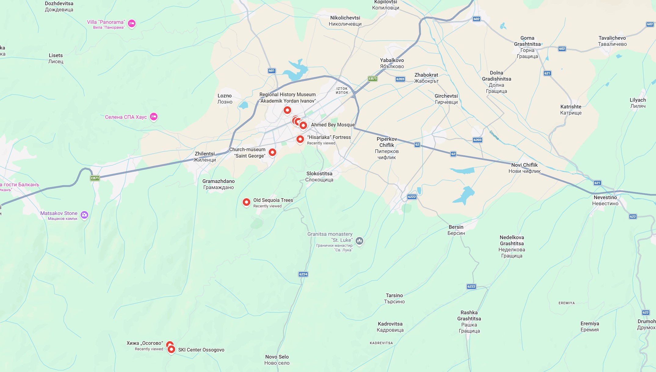things to do in kyustendil - map