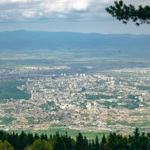 panoramic view of Sofia city from Vitosha mountain