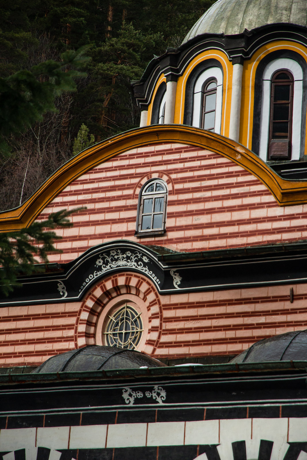 Colorful church architecture in nature
