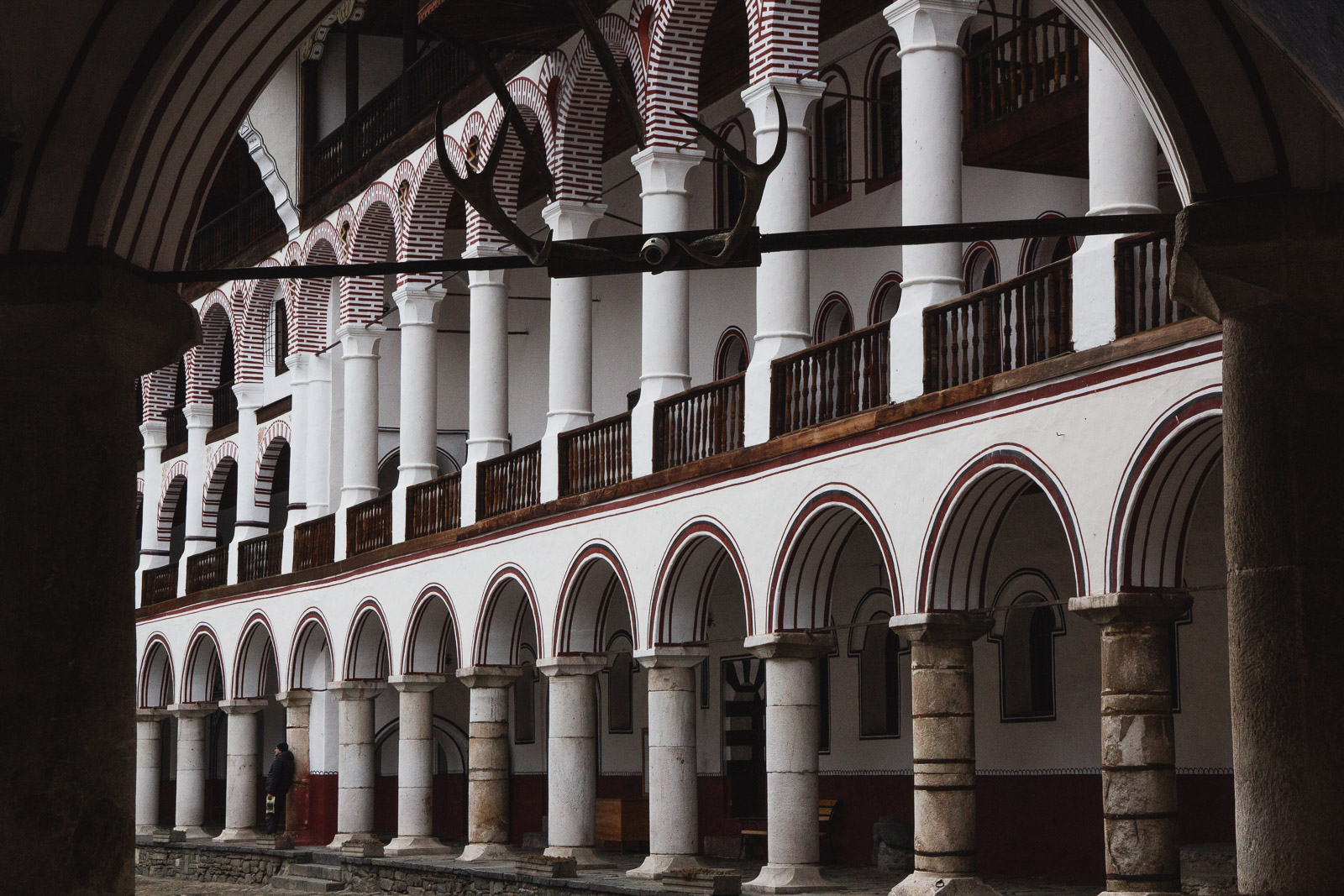 Architectural arches in a monastery