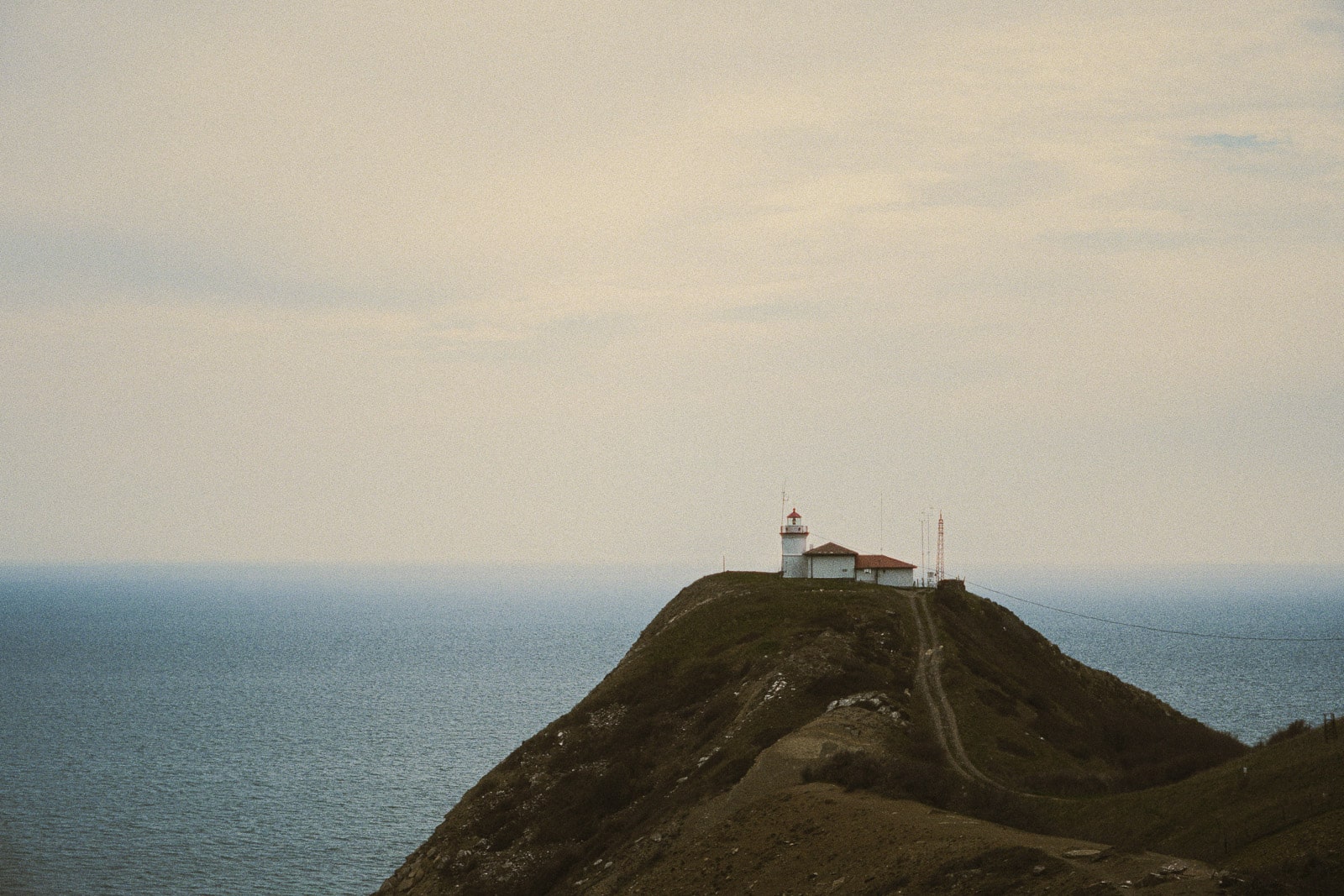Lighthouse and the sea at Cape Emine