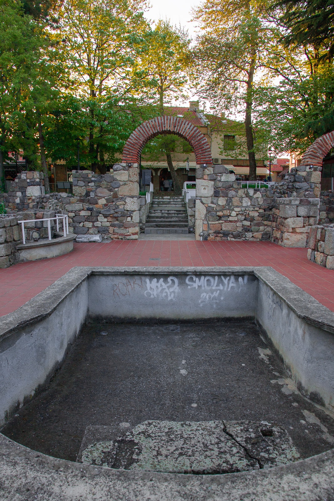 archeological site in Sozopol old town with arches