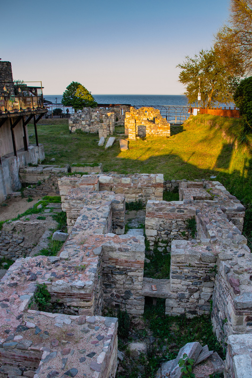 archeological site in old sozopol with view towards the sea