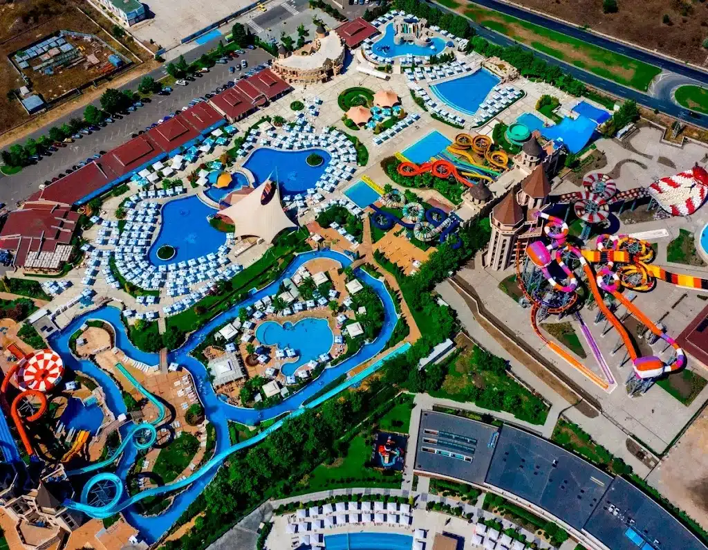 Aquapark Nessebar from a drone