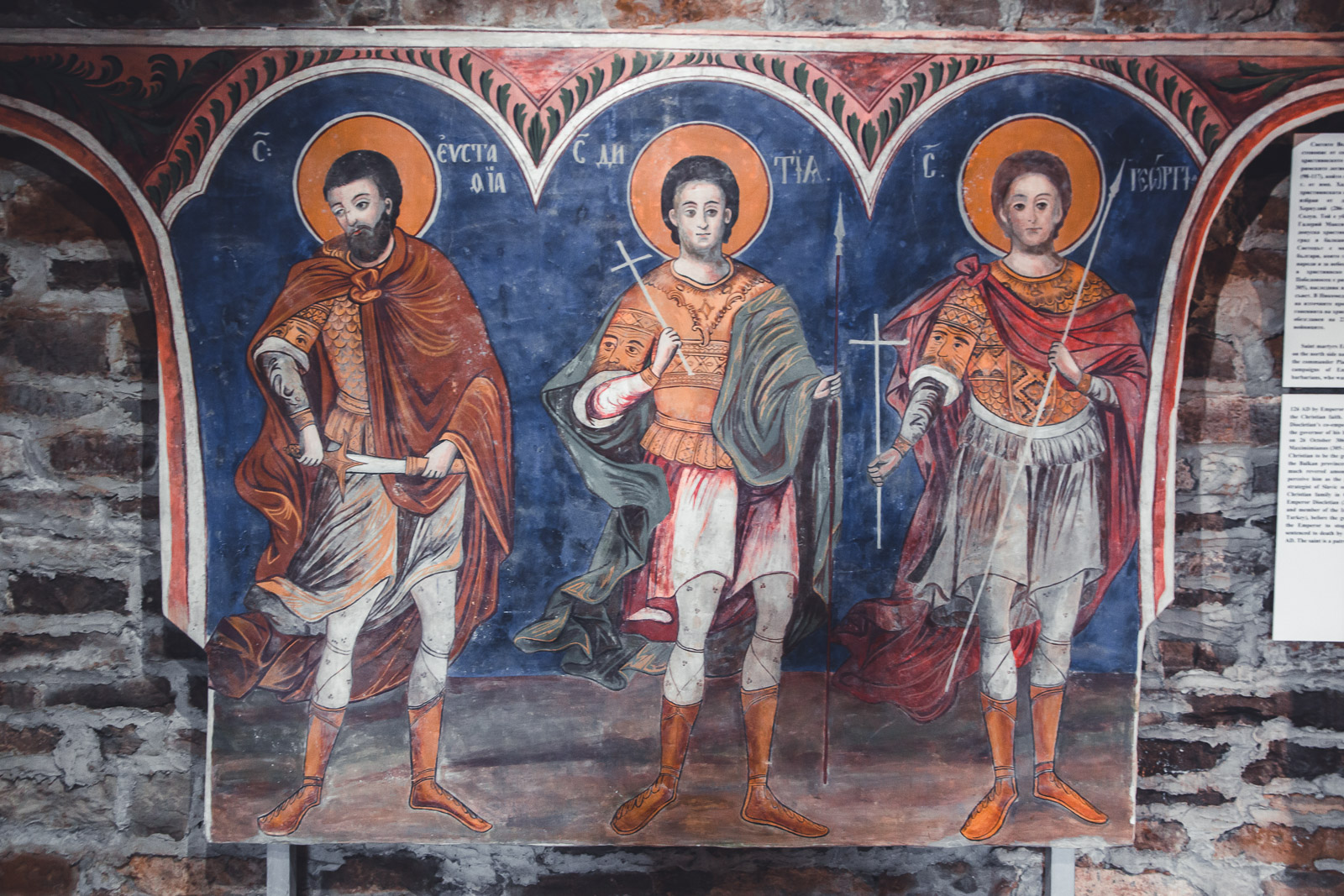 restored fresco fragments