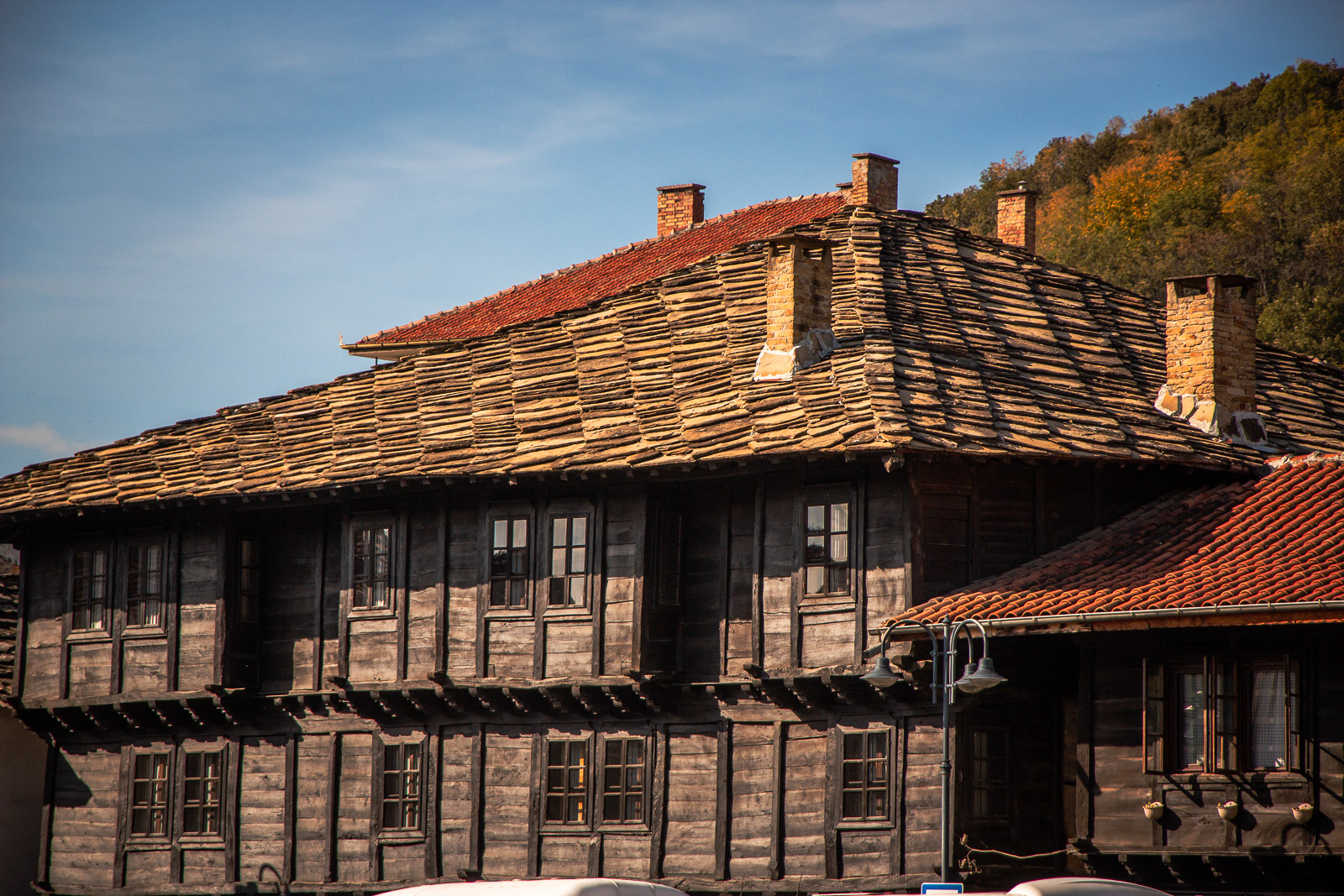 Lafchieva wooden house from a distance