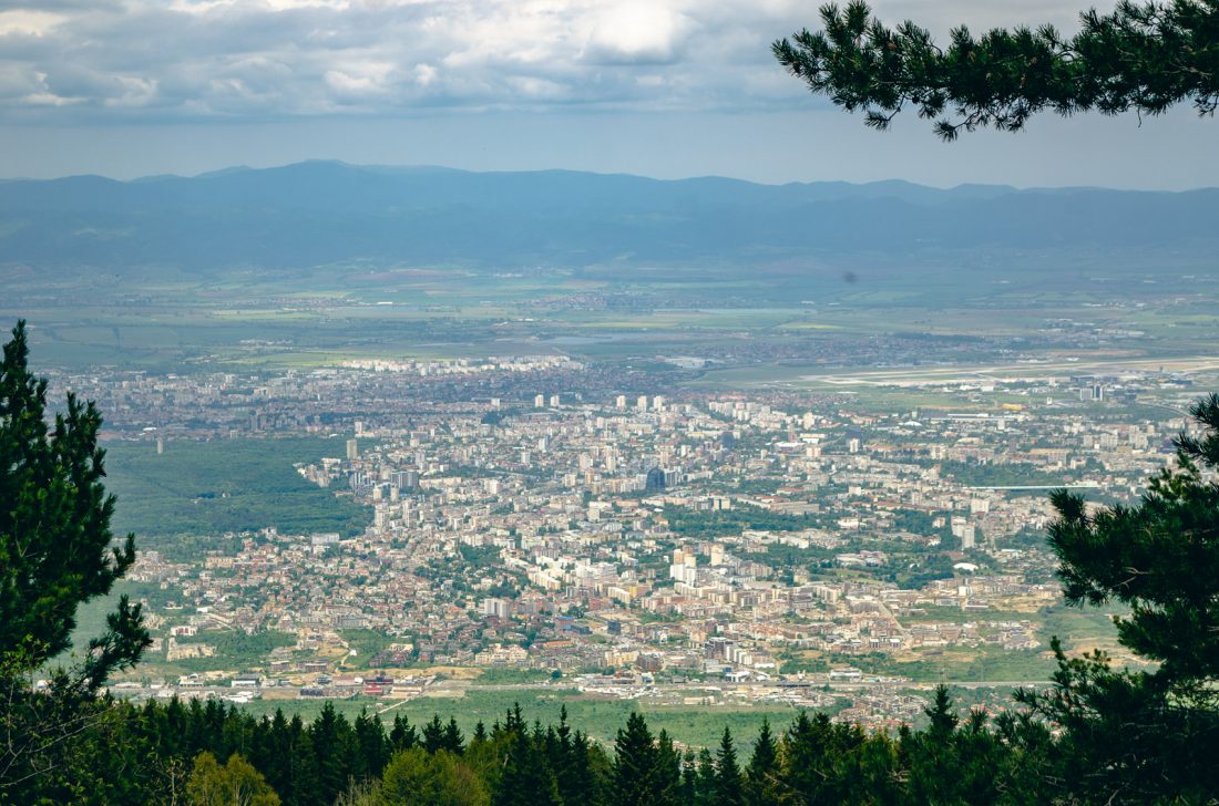 panoramic view of Sofia city from Vitosha mountain